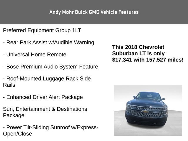 Used 2018 Chevrolet Suburban LT w/ LT Signature Package AWD/4WD image 14