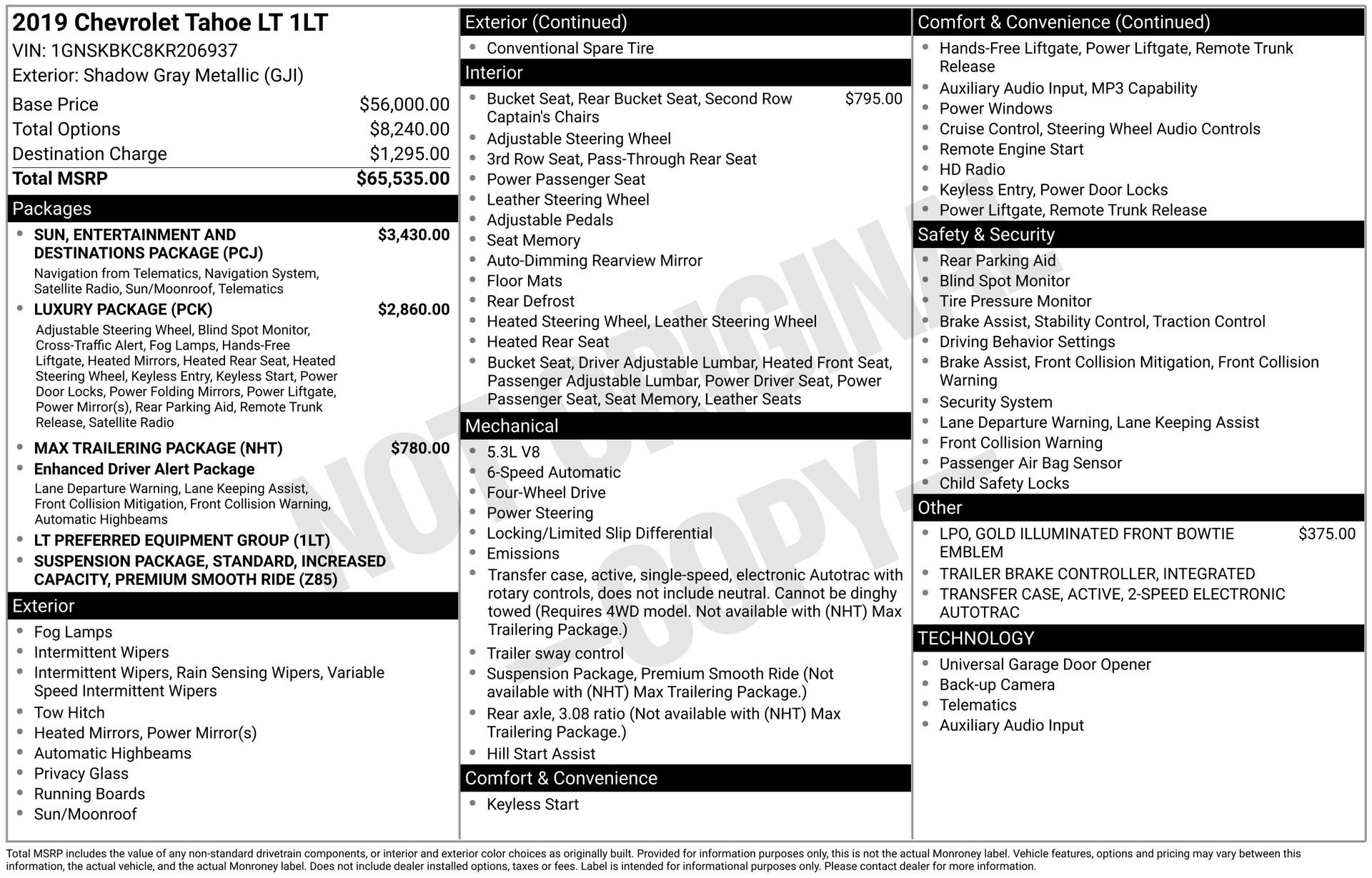 Used 2019 Chevrolet Tahoe LT image 37