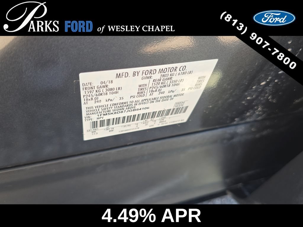 Certified 2018 Ford Explorer XLT w/ Equipment Group 202A AWD/4WD image 34