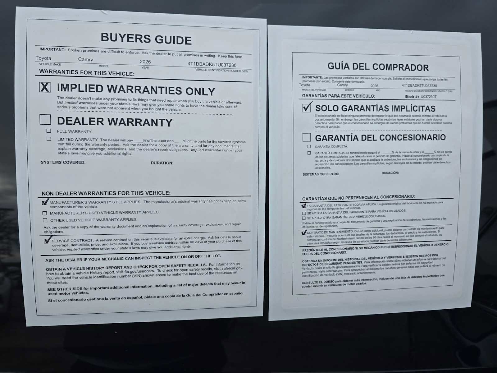 Used 2026 Toyota Camry XLE image 10