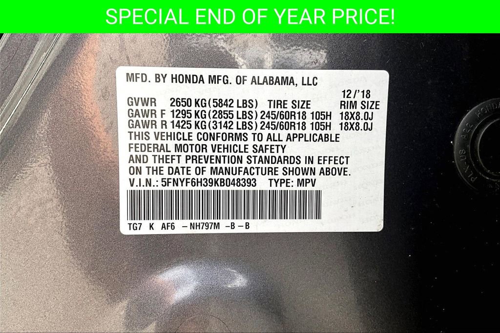 Used 2019 Honda Pilot EX image 19