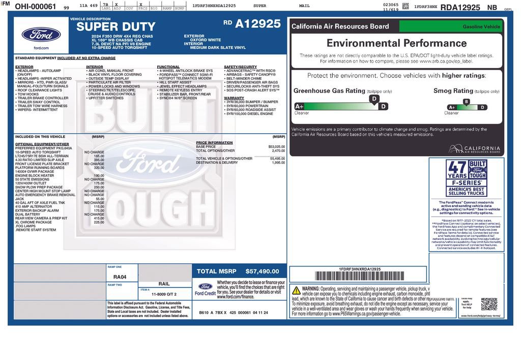 New 2024 Ford F350 XL w/ Snow Plow Prep Package image 22
