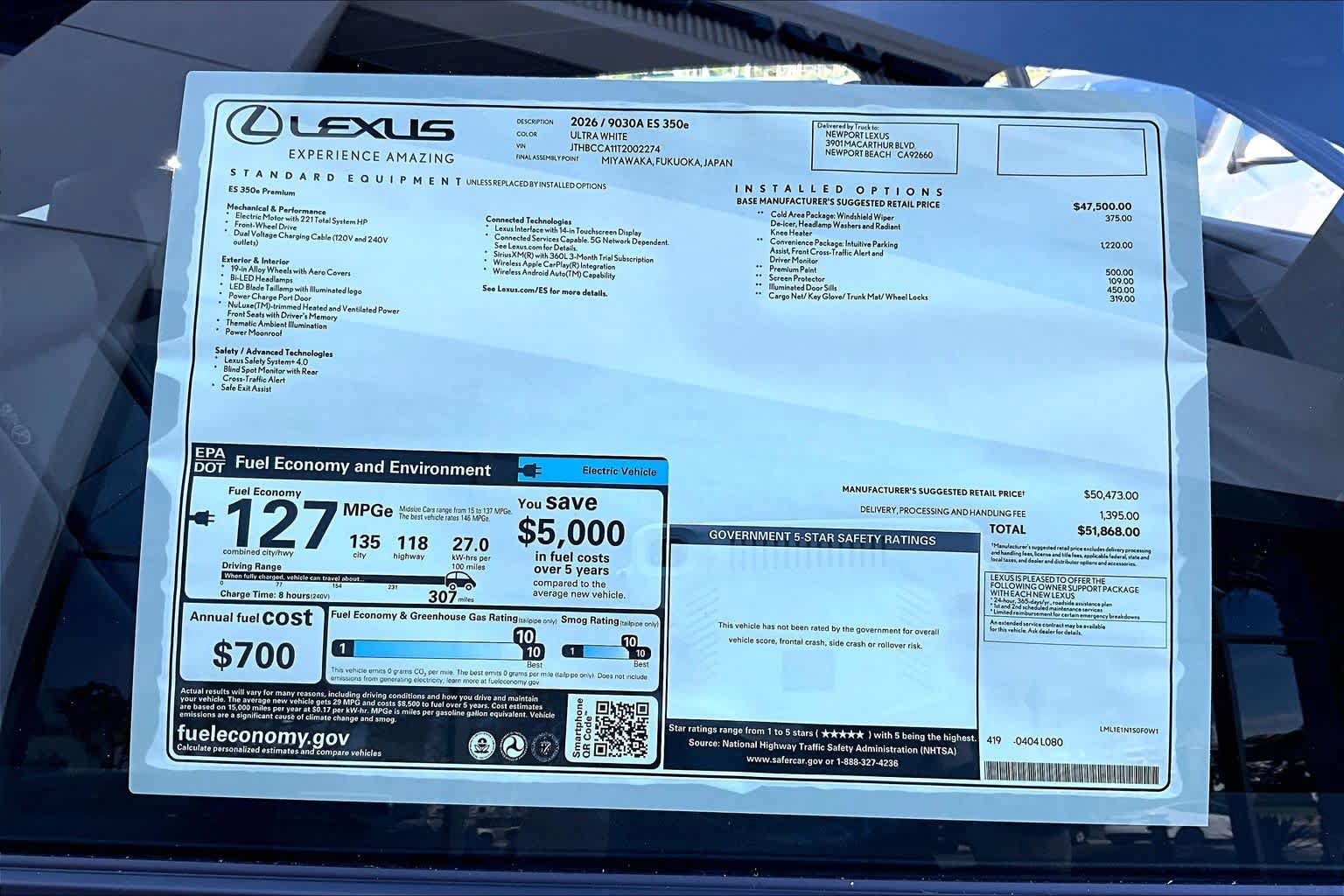 New 2026 Lexus ES 350e FWD image 22