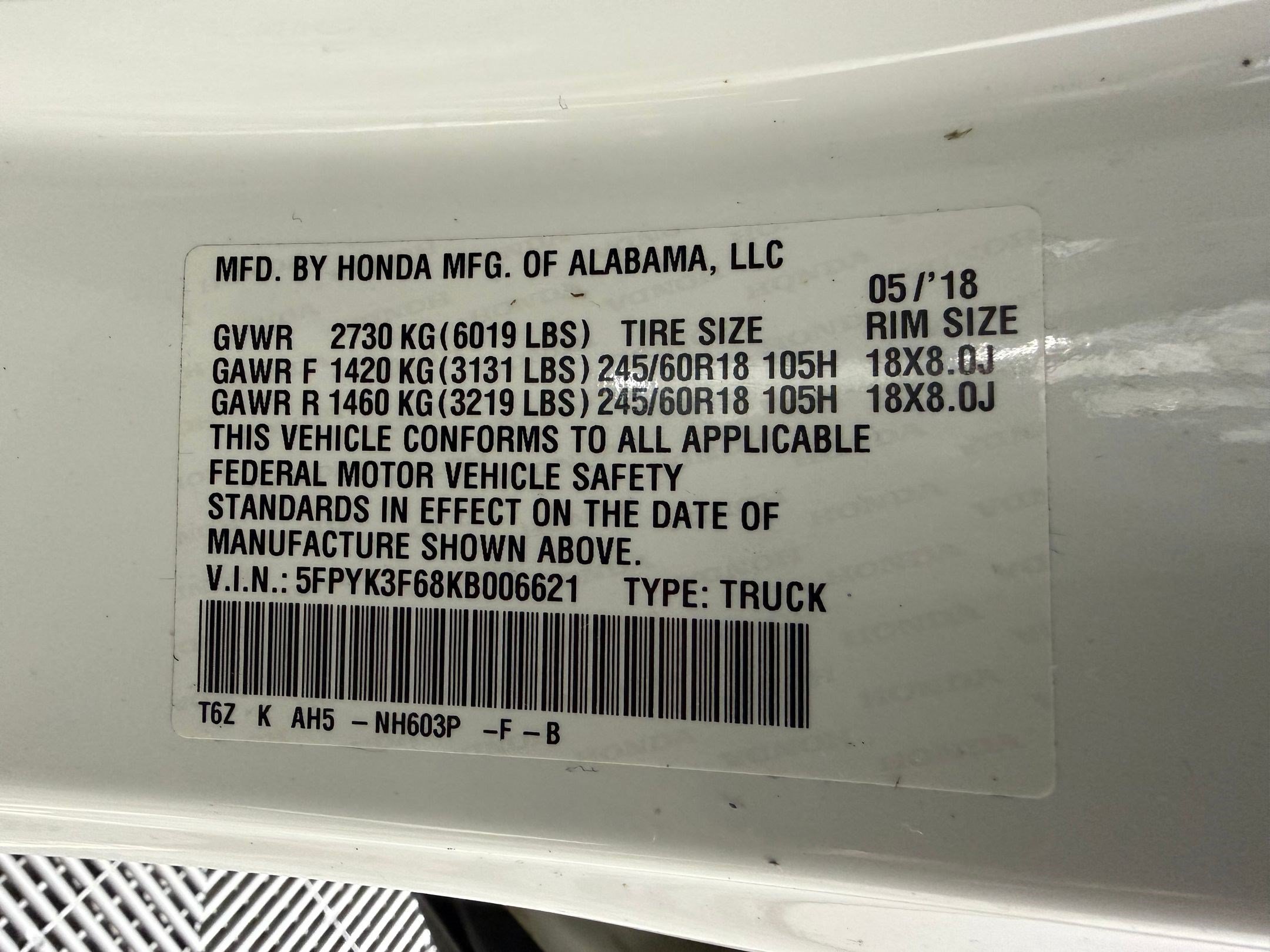 Certified 2019 Honda Ridgeline RTL-T image 17