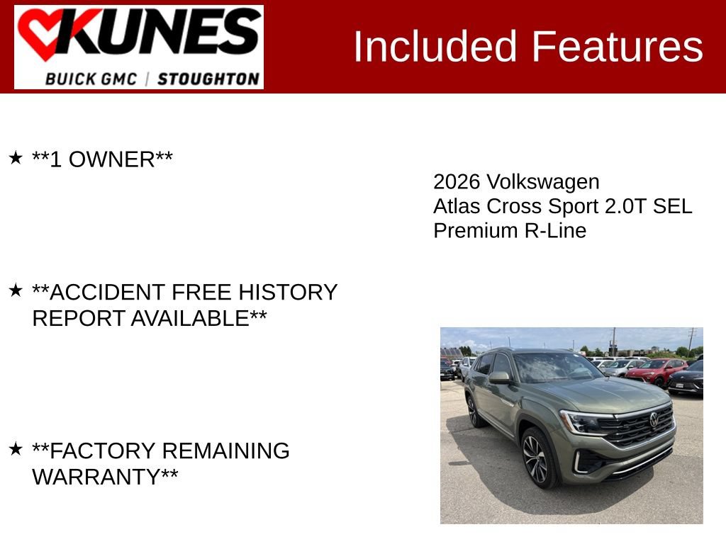 Used 2026 Volkswagen Atlas Cross Sport SEL Premium R-Line AWD/4WD image 3