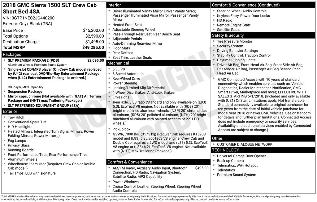 Used 2018 GMC Sierra 1500 SLT w/ SLT Premium Package RWD image 31