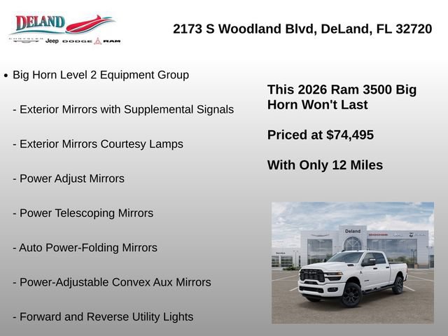 New 2026 RAM 3500 Big Horn AWD/4WD image 18