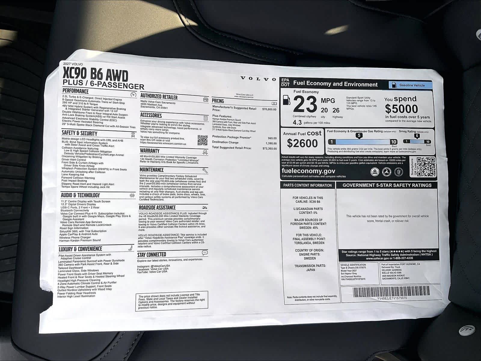 New 2027 Volvo XC90 B6 Plus AWD/4WD image 37
