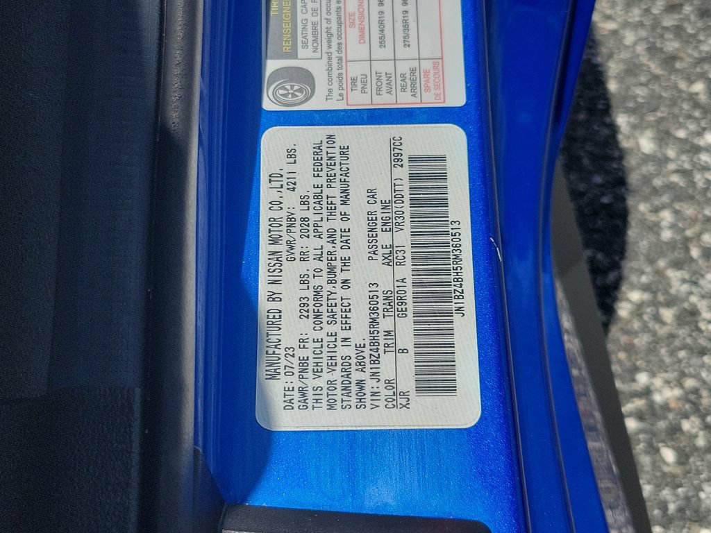 Certified 2024 Nissan Z Performance w/ Floor Mat Package RWD image 25
