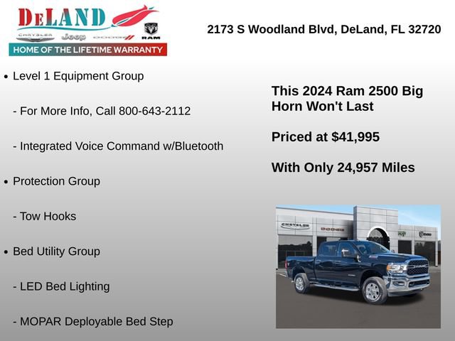 Used 2024 RAM 2500 Big Horn w/ Bed Utility Group image 34