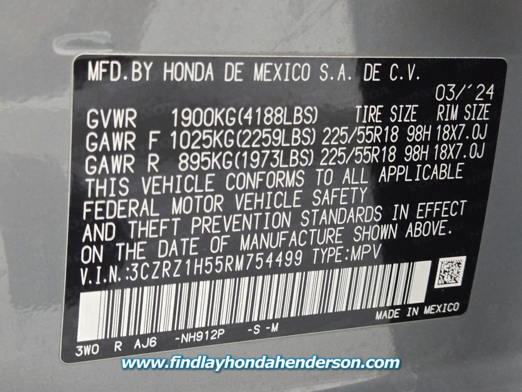 Certified 2024 Honda HR-V Sport image 13