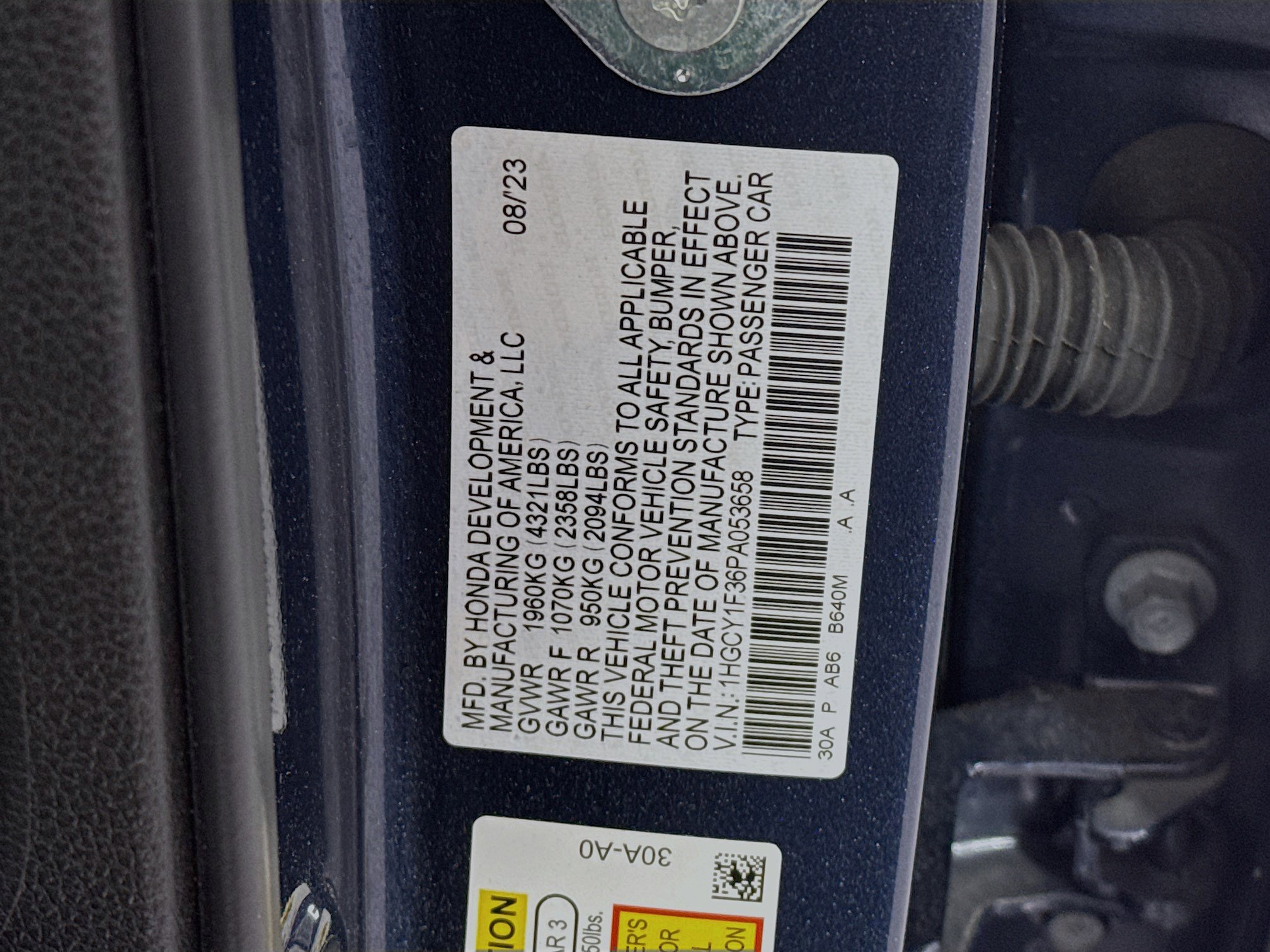 Certified 2023 Honda Accord EX image 31