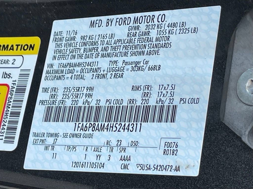 Used 2017 Ford Mustang Coupe w/ Enhanced Security Package RWD image 32