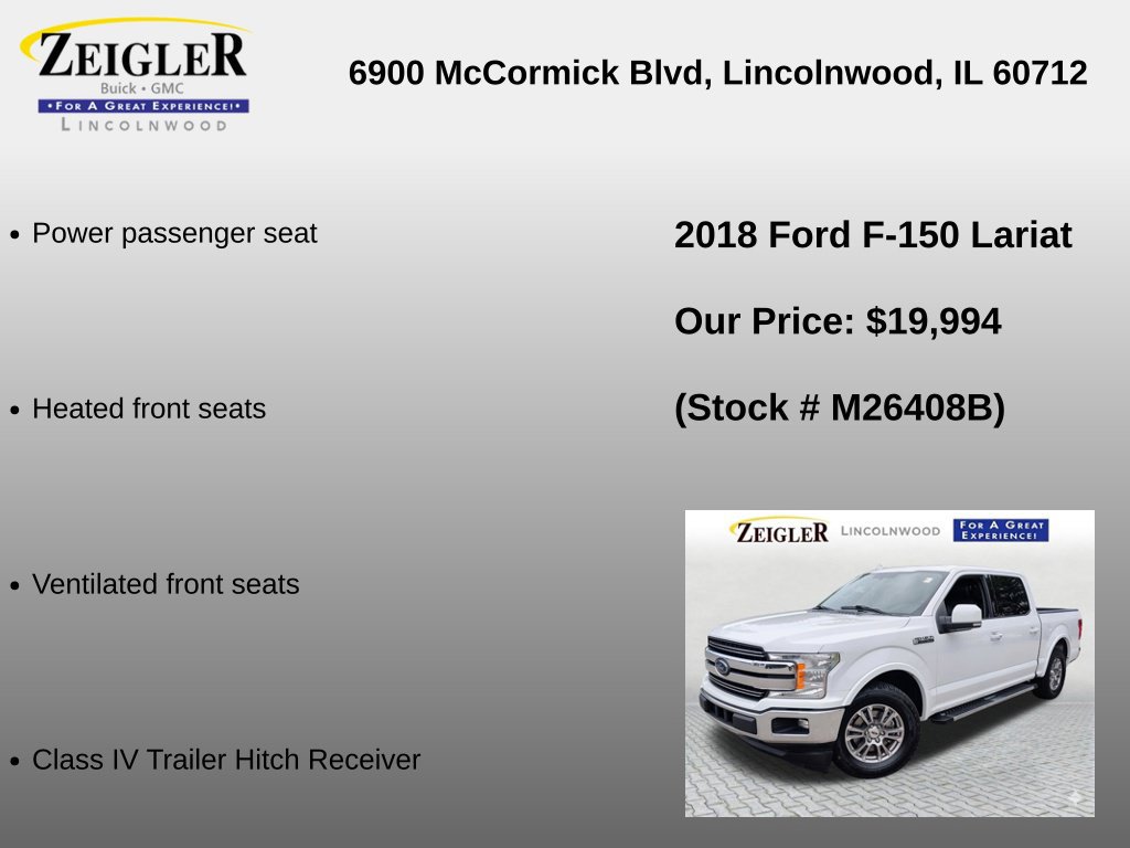 Used 2018 Ford F150 Lariat w/ Trailer Tow Package RWD image 12