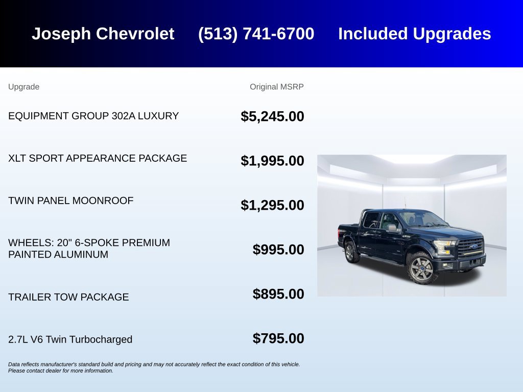 Used 2016 Ford F150 XLT w/ Equipment Group 302A Luxury AWD/4WD image 7