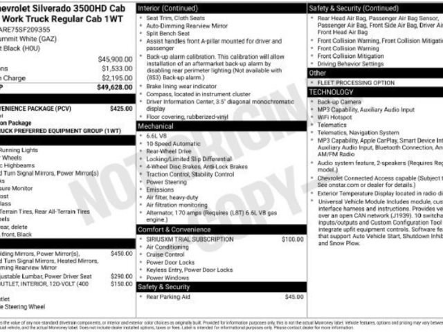 Used 2025 Chevrolet Silverado 3500 W/T w/ WT Convenience Package RWD image 33