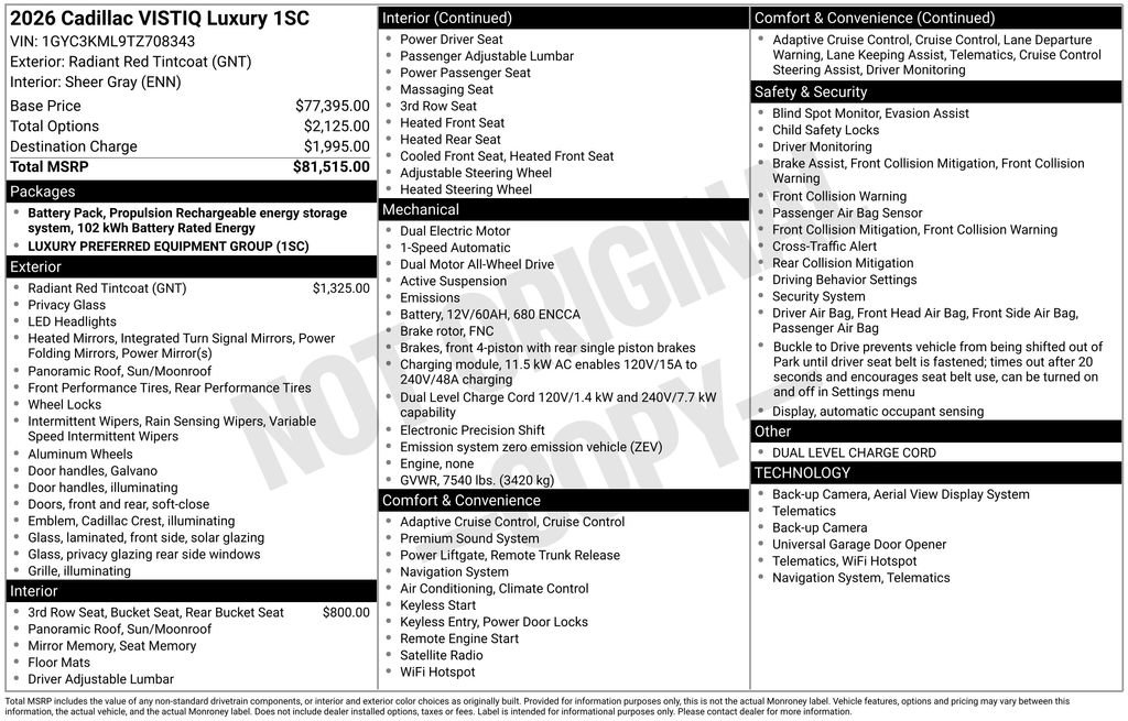 New 2026 Cadillac Vistiq Luxury AWD/4WD image 4