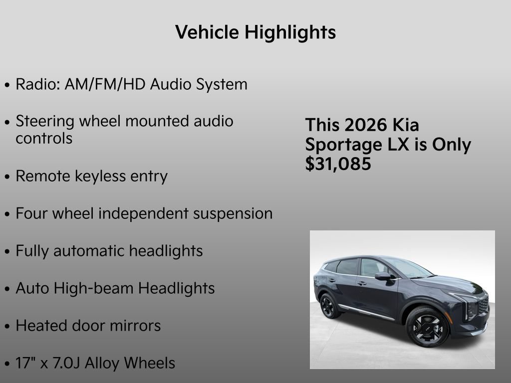 New 2026 Kia Sportage LX AWD/4WD image 33