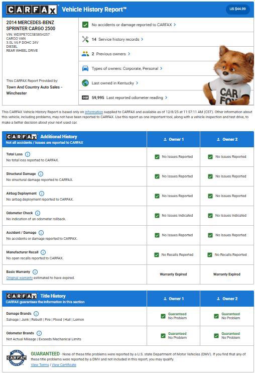 Used 2014 Mercedes-Benz Sprinter 2500 image 40