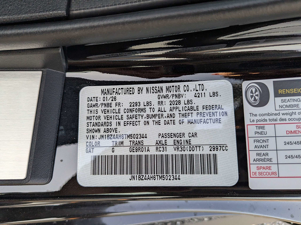 New 2026 Nissan Z Sport w/ Floor Mat Package RWD image 13