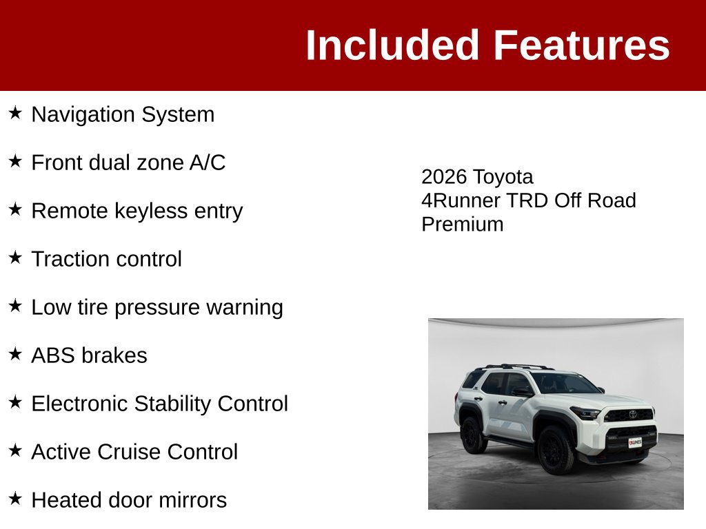 Used 2026 Toyota 4Runner TRD Off-Road Premium w/ Tow Technology Package AWD/4WD image 3