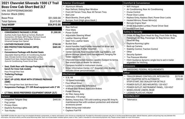 Used 2021 Chevrolet Silverado 1500 LT Trail Boss w/ Convenience Package II image 31
