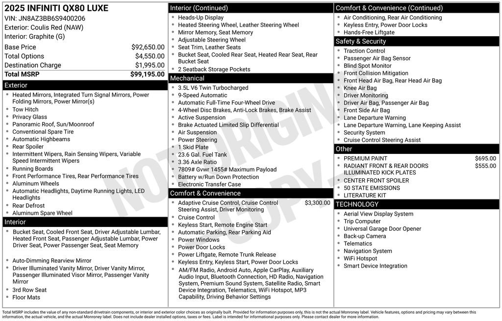 Used 2025 INFINITI QX80 Luxe image 27