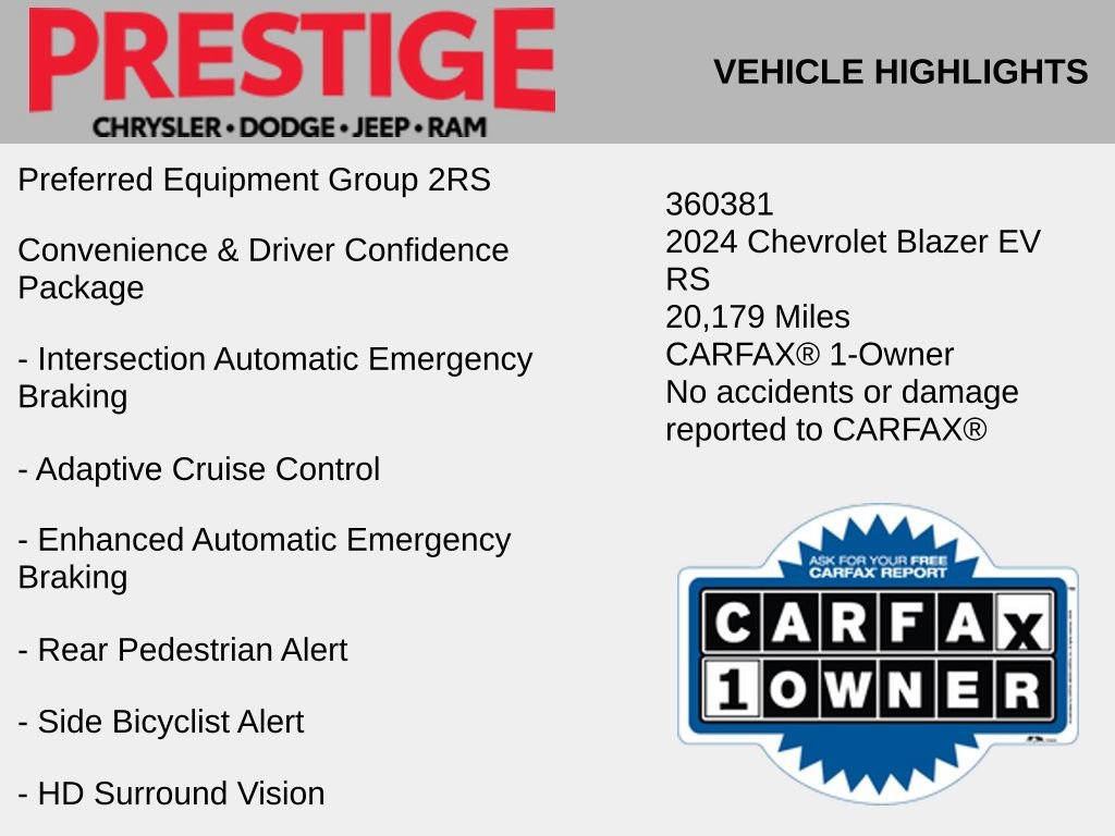 Used 2024 Chevrolet Blazer EV RS RWD image 2