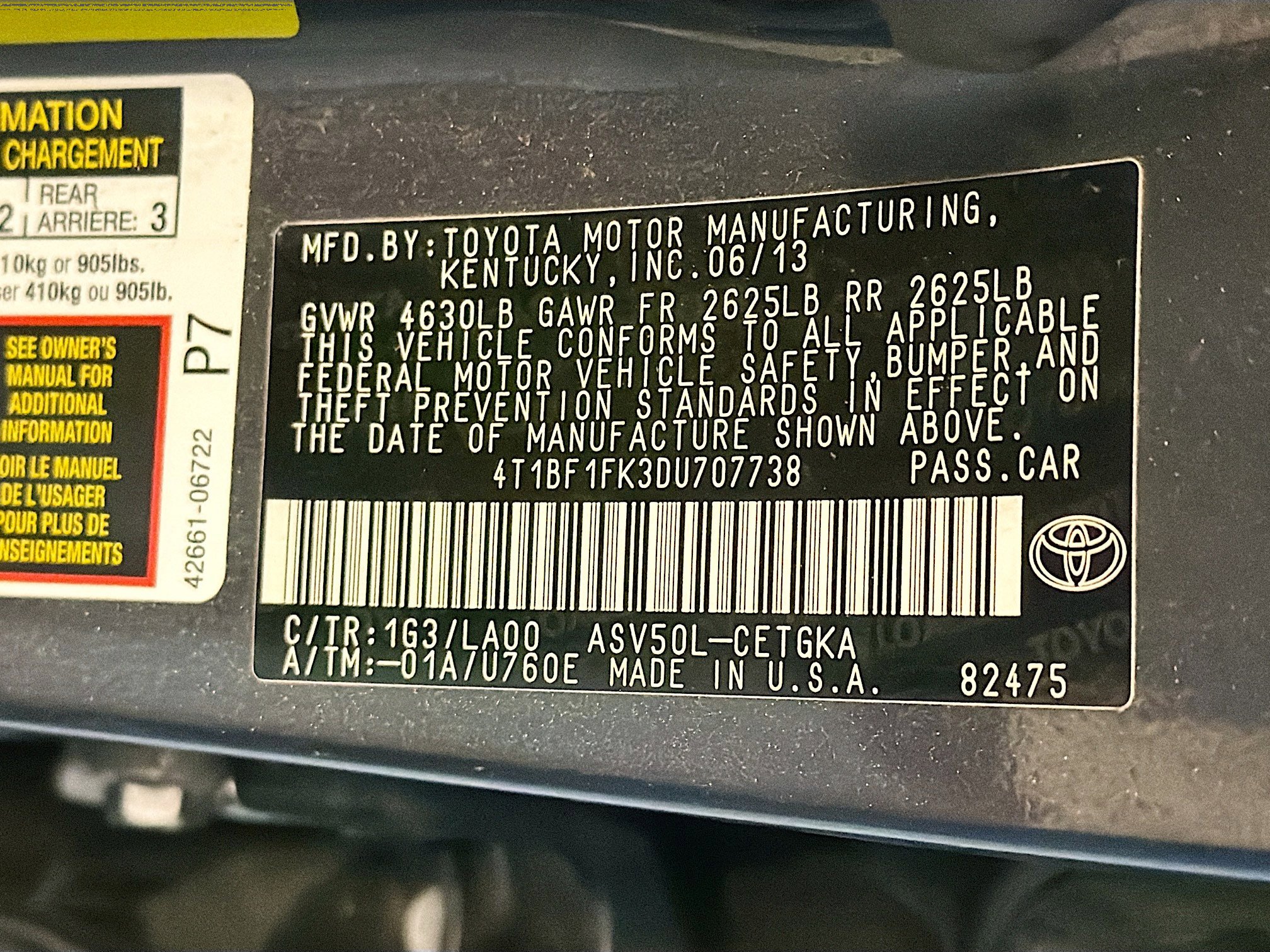 Used 2013 Toyota Camry XLE w/ Leather Pkg image 12