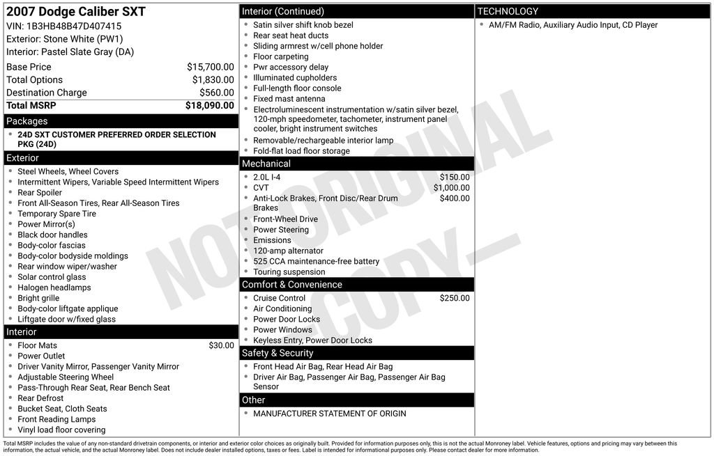 Used 2007 Dodge Caliber SXT FWD image 28