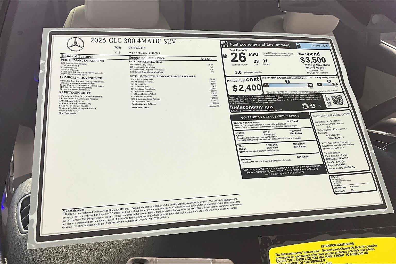 New 2026 Mercedes-Benz GLC 300 4MATIC image 18