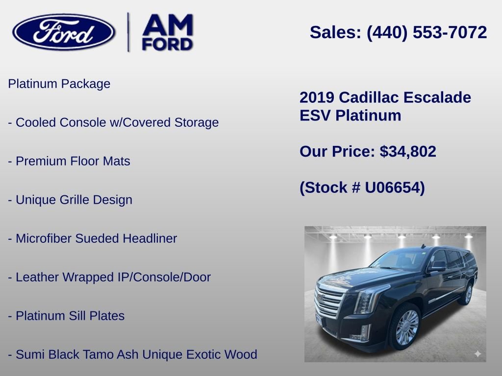 Used 2019 Cadillac Escalade ESV Platinum AWD/4WD image 24