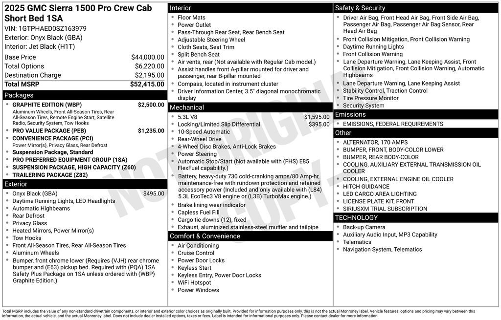 Used 2025 GMC Sierra 1500 Pro w/ Graphite Edition image 7