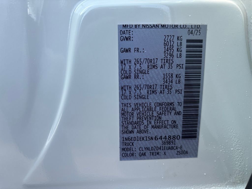 New 2025 Nissan Frontier PRO-4X w/ Pro Convenience Package image 19