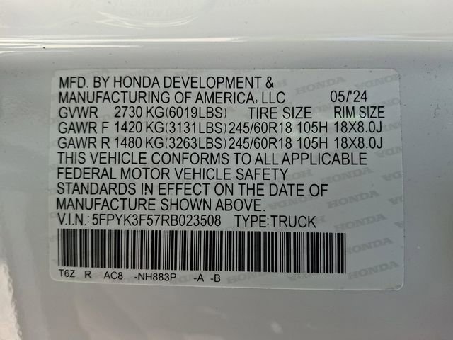 Used 2024 Honda Ridgeline RTL image 27