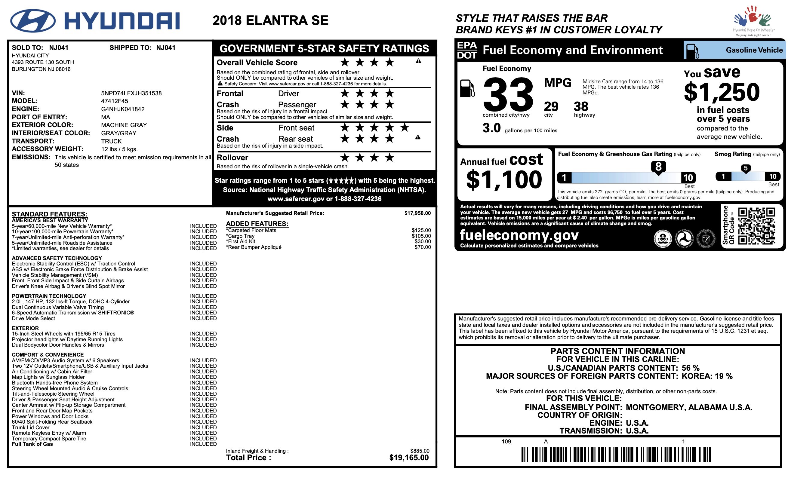 Used 2018 Hyundai Elantra SE image 5