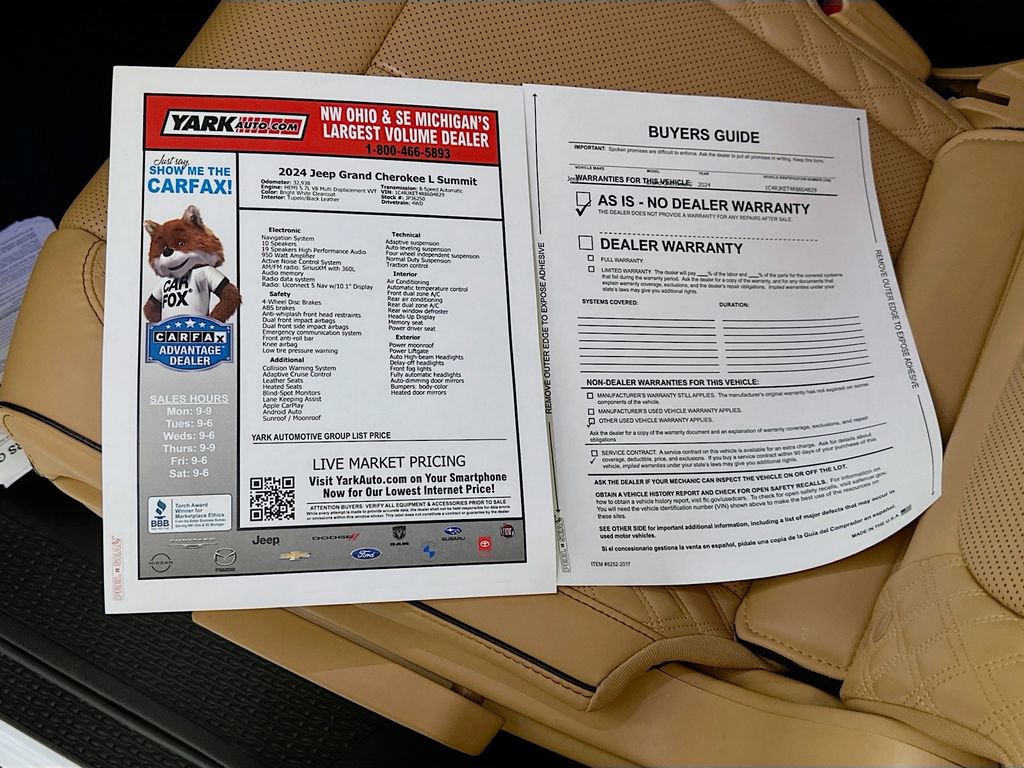 Certified 2024 Jeep Grand Cherokee L Summit AWD/4WD image 16