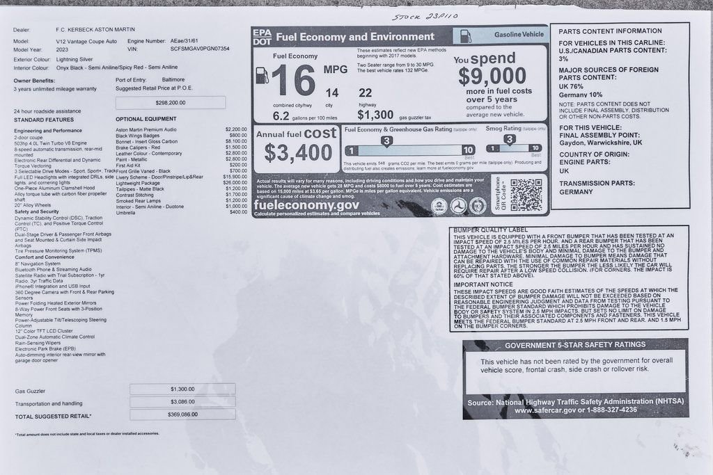 Used 2023 Aston Martin V12 Vantage image 72