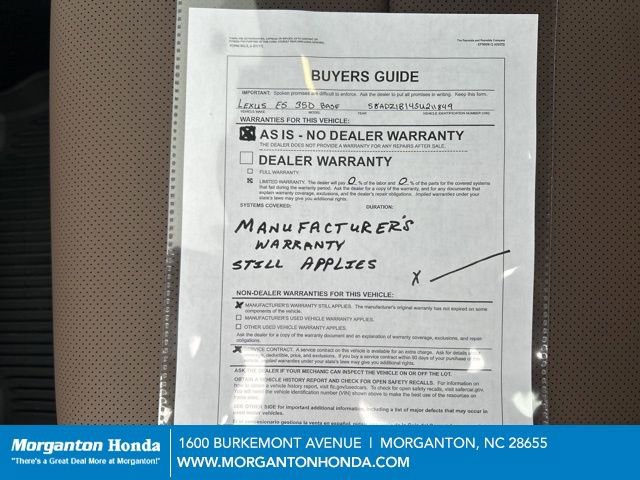 Used 2025 Lexus ES 350 w/ Premium Package image 32
