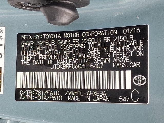 Used 2016 Toyota Prius Two FWD image 26