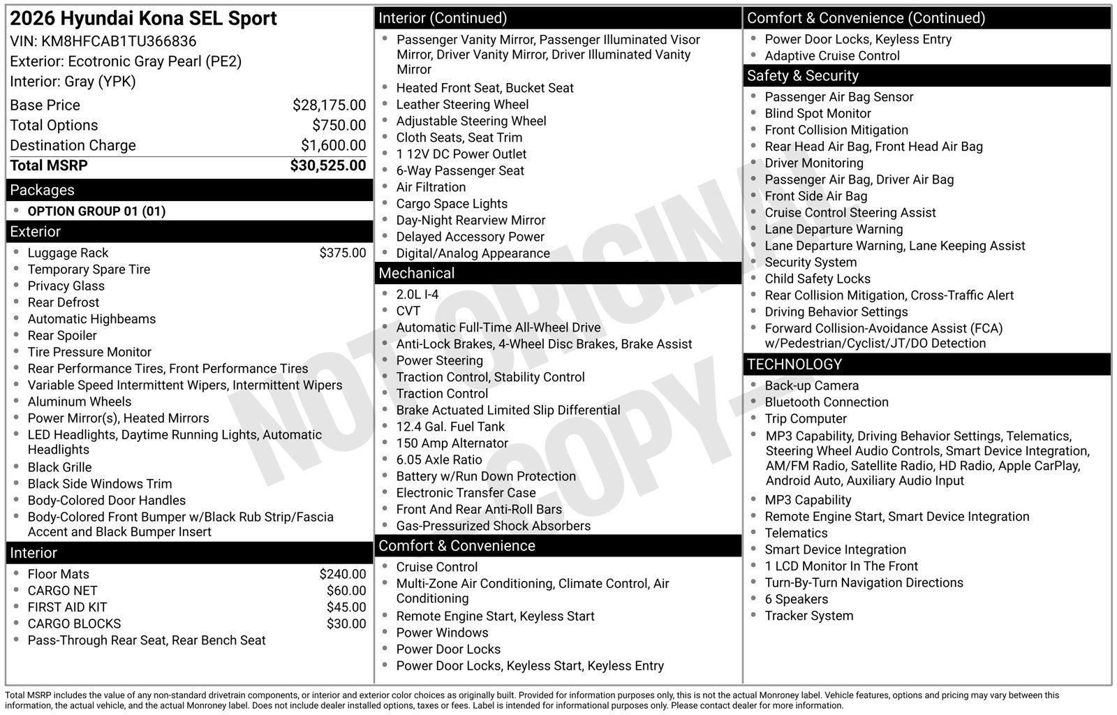 Certified 2026 Hyundai Kona SEL Sport AWD/4WD image 2
