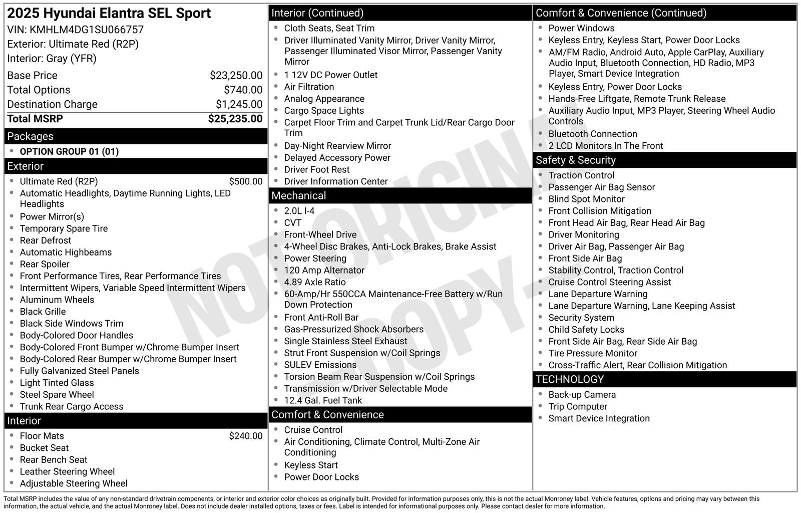 New 2025 Hyundai Elantra Sport image 28