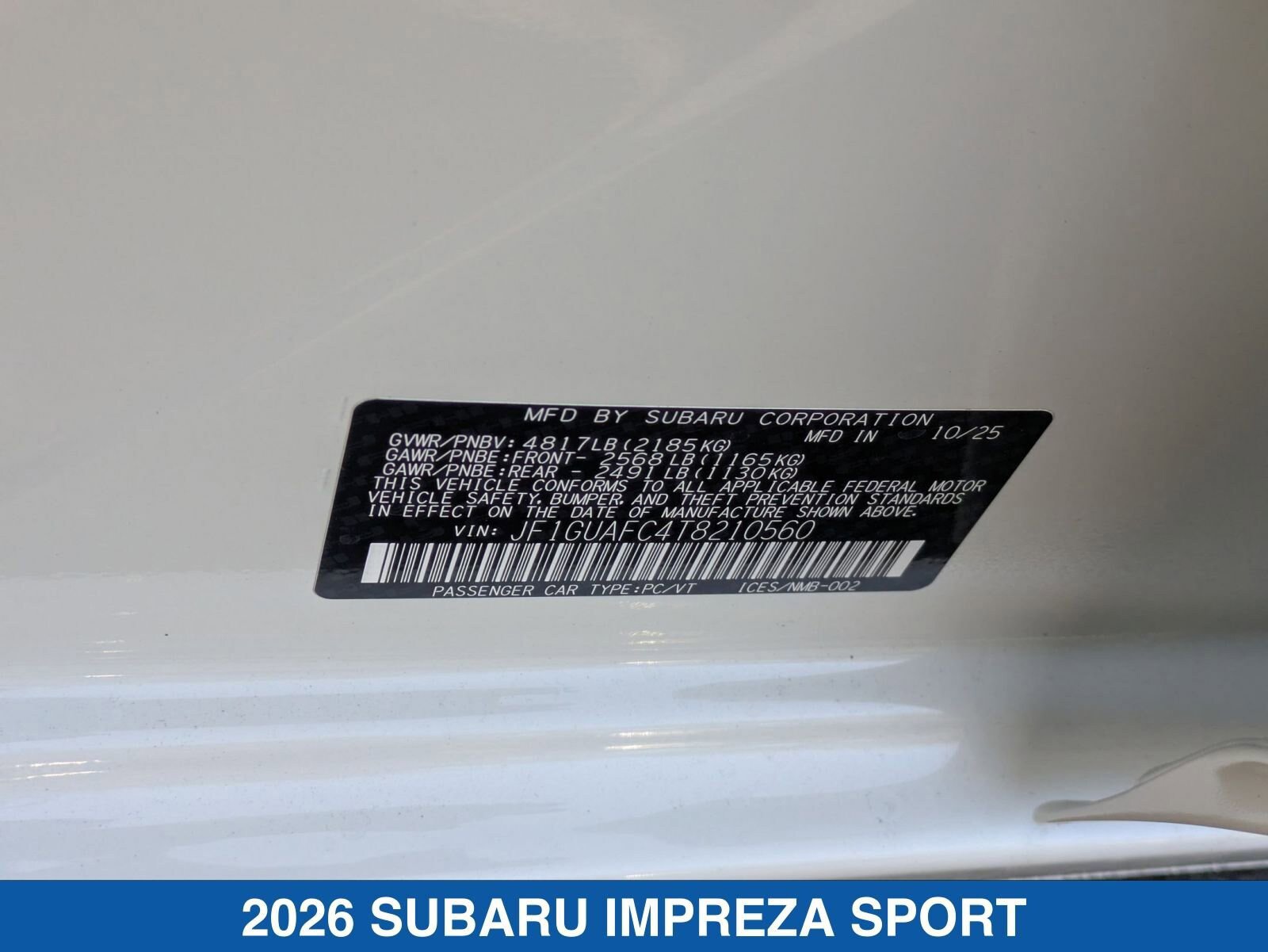 Used 2026 Subaru Impreza 2.0i Sport AWD/4WD image 28