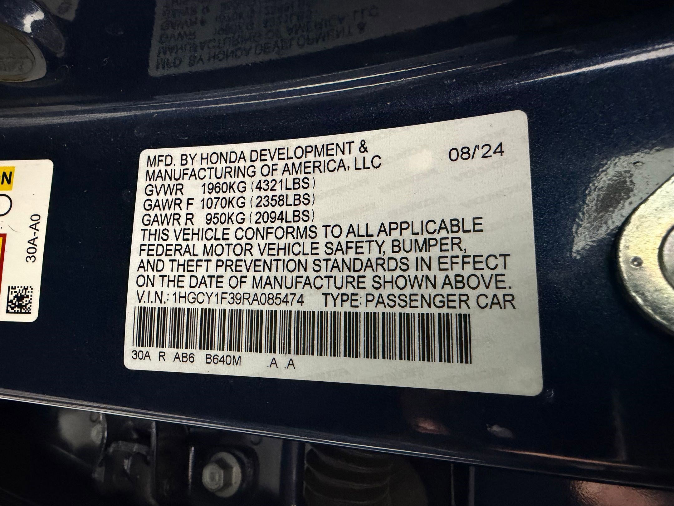 Certified 2024 Honda Accord EX image 18
