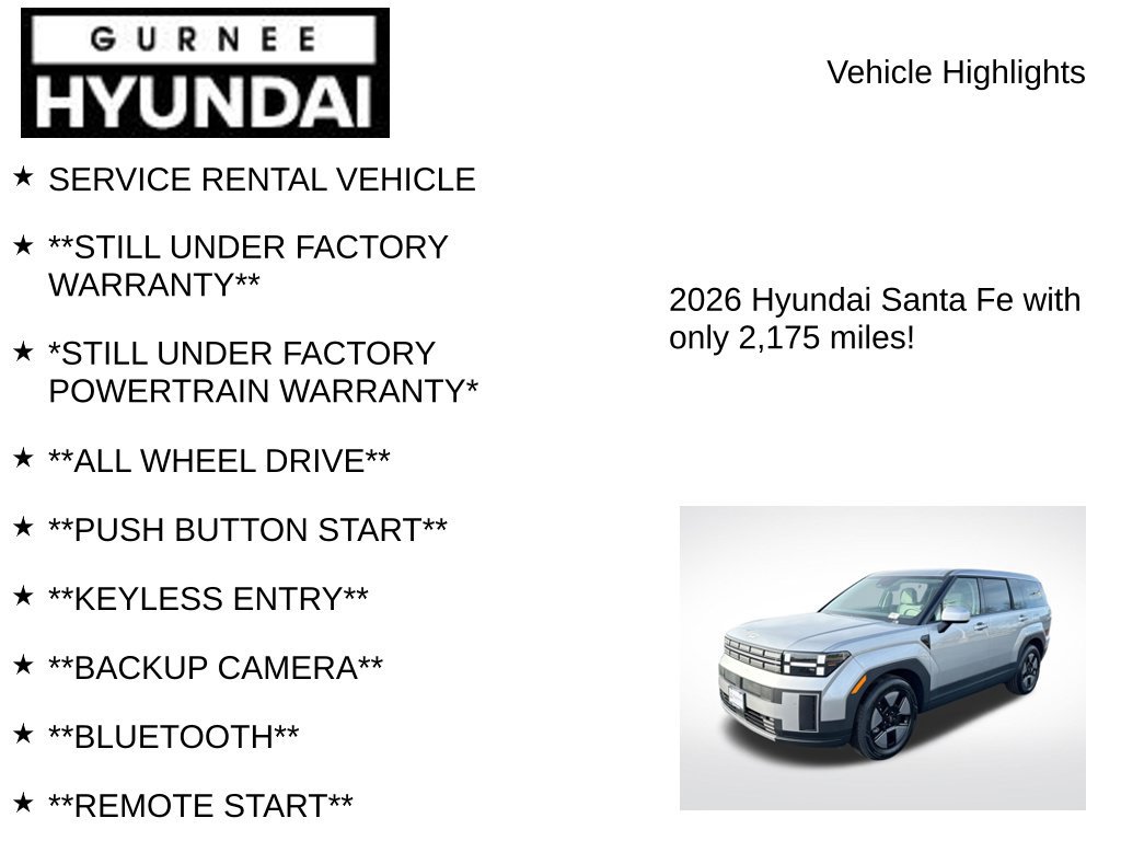 Certified 2026 Hyundai Santa Fe SE AWD/4WD image 7