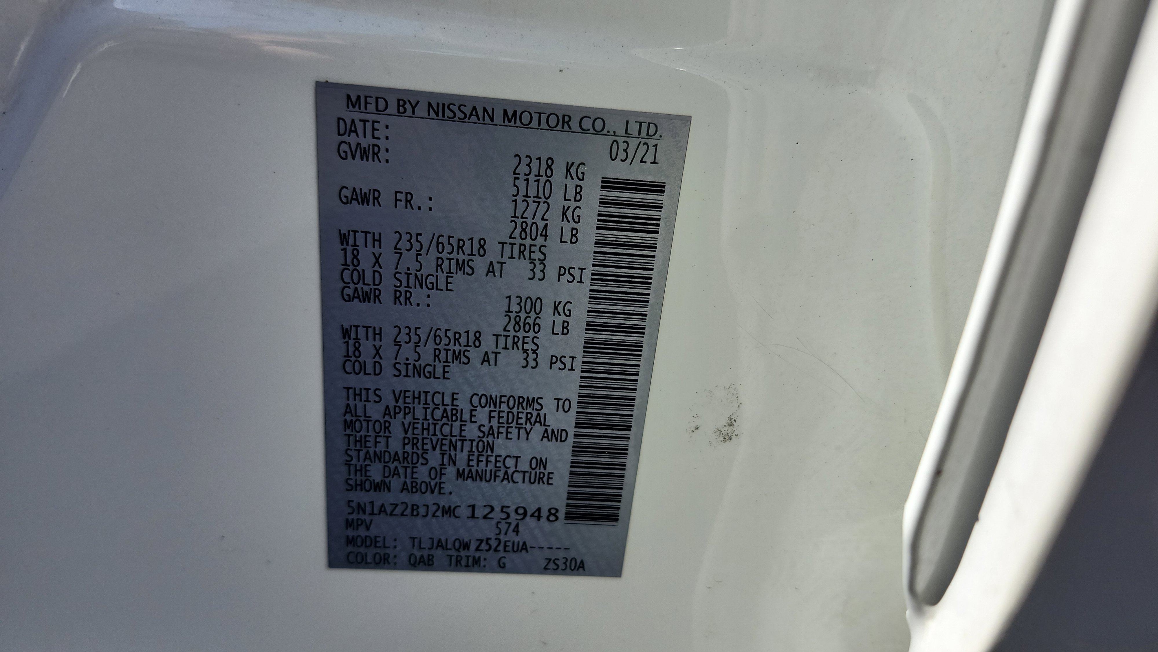 Used 2021 Nissan Murano SV w/ Cargo Package image 10