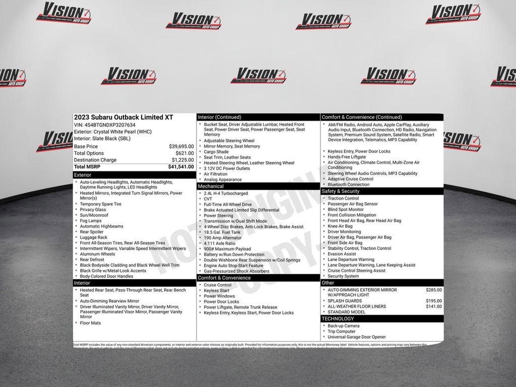 Used 2023 Subaru Outback Limited XT image 16