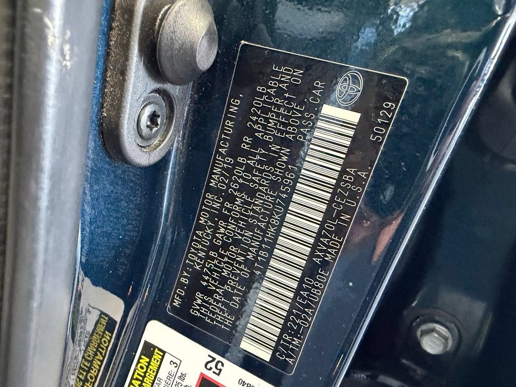 Certified 2019 Toyota Camry SE w/ Protection Package (Q2) FWD image 35