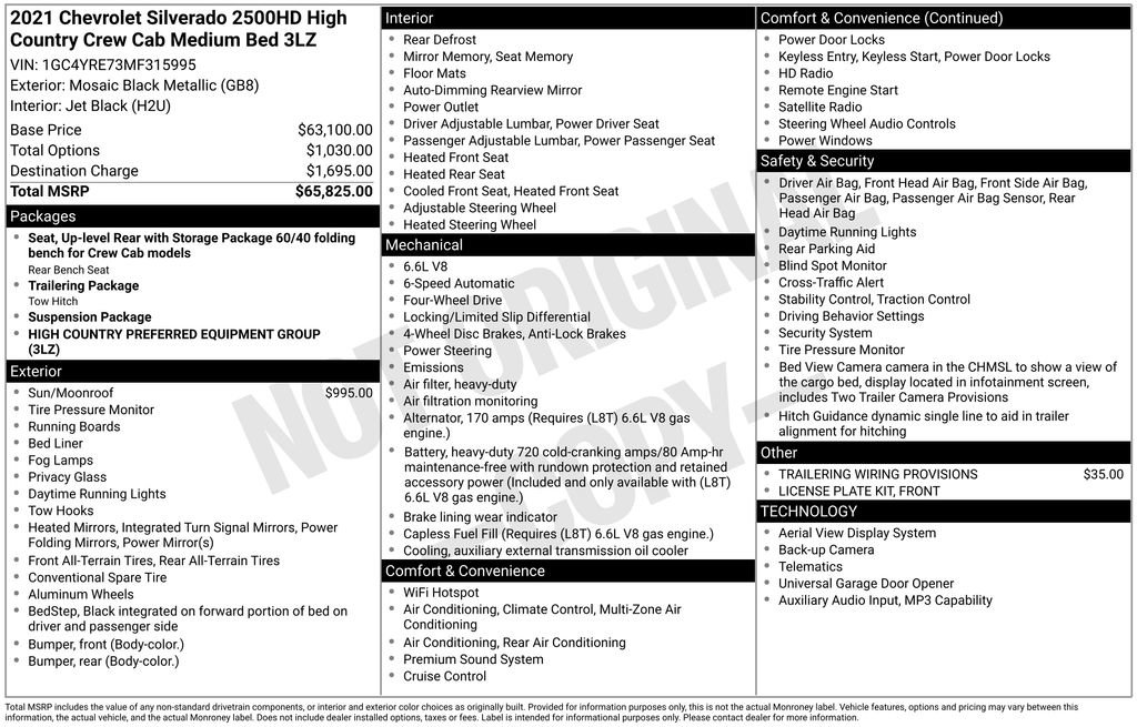 Used 2021 Chevrolet Silverado 2500 High Country AWD/4WD image 33