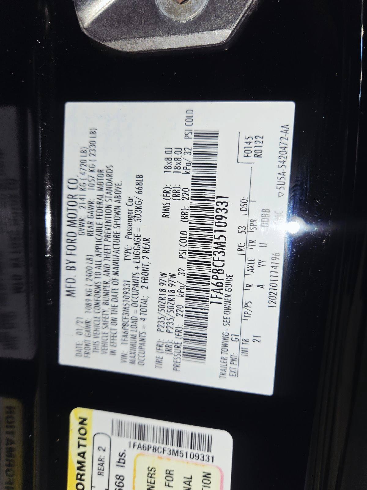 Used 2021 Ford Mustang GT RWD image 49